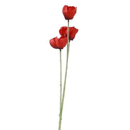 Artículo Flores artificiales amapola roja 50cm