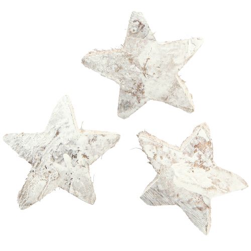 Floristik24 Decoración Estrella de Coco Estrellas de Coco Blanco Lavado 5cm 30uds