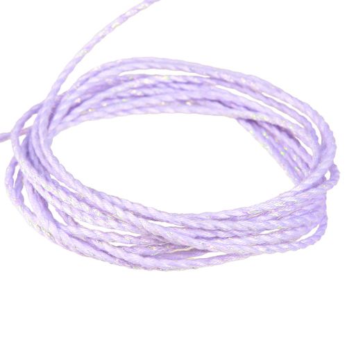 Artículo Cordón con mica cordón decorativo violeta iridiscente 15mm 50m