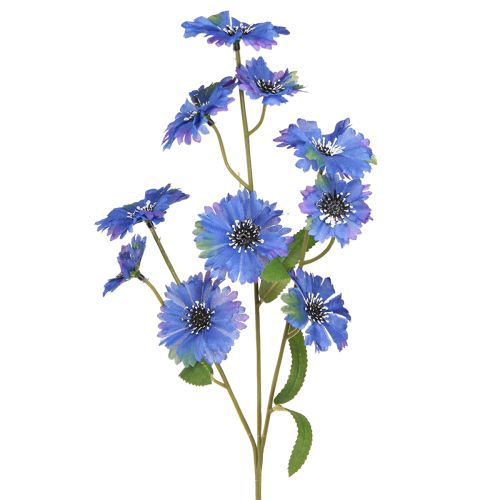 Floristik24 Aciano Flores artificiales del prado en azul 55cm 6ud