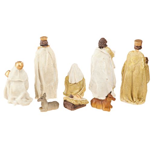 Artículo Belén set 8 figuras oro crema pintado a mano 6-12,5cm