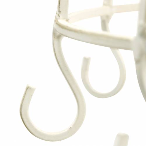 Artículo Corona decorativa con gancho para colgar blanco Ø29cm