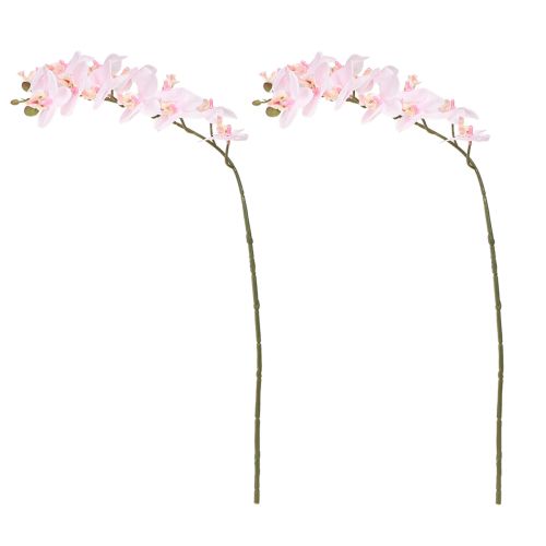 Artículo Orquídeas Artificiales Flores Artificiales Rosa Claro Tacto Real 58cm 2uds