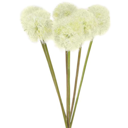 Flores artificiales de diente de león blancas 48cm 12ud