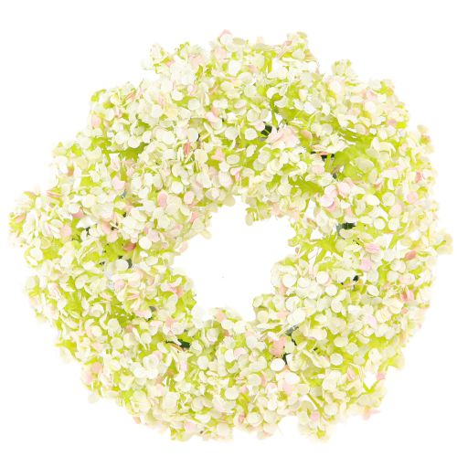 Corona de flores artificiales mini decoración de mesa blanco rosa Ø12cm 6 piezas