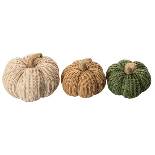 Artículo Calabazas decorativas de punto, decoración otoñal, 10 cm, 6 unidades