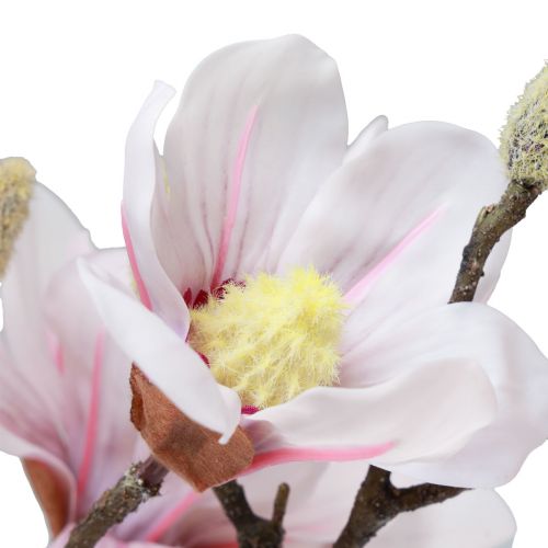 Artículo Flor artificial magnolia árbol de magnolia artificial rosa 74cm