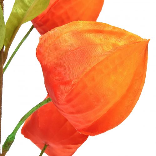 Artículo Flor artificial flor de farol naranja Physalis flores decorativas de seda 93cm 2 piezas