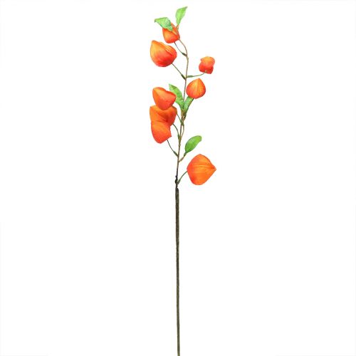 Artículo Flor artificial flor de farol naranja Physalis flores decorativas de seda 93cm 2 piezas