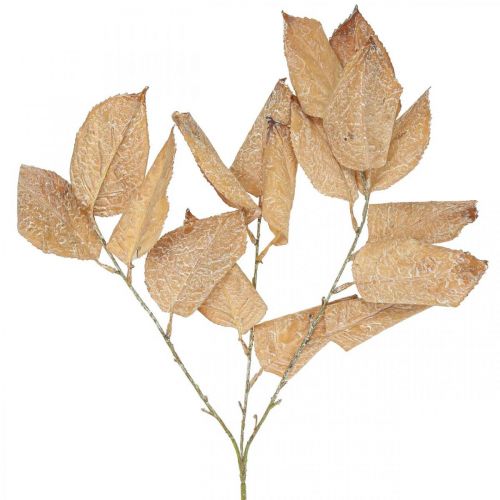 Artículo Planta artificial decoración otoño rama hojas blanco lavado L70cm