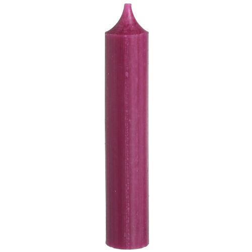 Velas de cera de palo corto en Berry 21×110mm 6 piezas