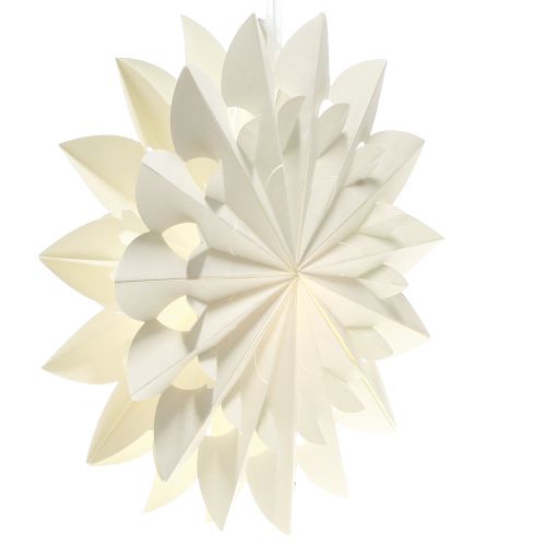 Artículo Estrella LED estrella plegable estrella de papel blanco cálido Ø40cm 2ud