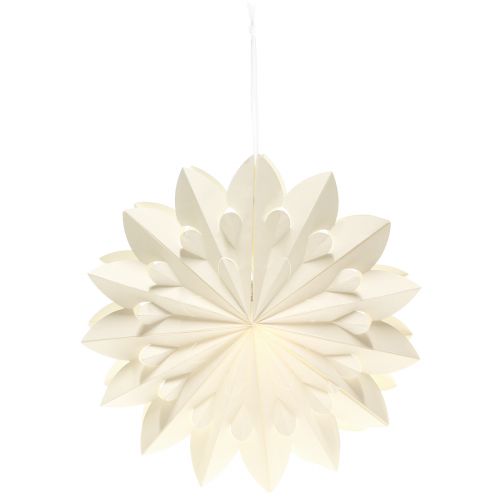 Artículo Estrella LED estrella plegable estrella de papel blanco cálido Ø40cm 2ud