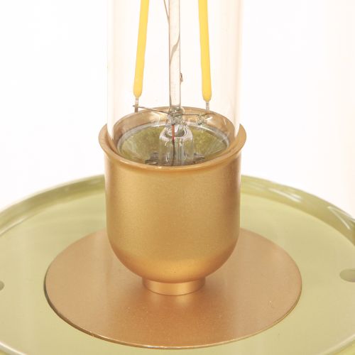Artículo Lámpara de mesa LED lámpara de mesa retro blanco cálido verde Al. 19,5 cm