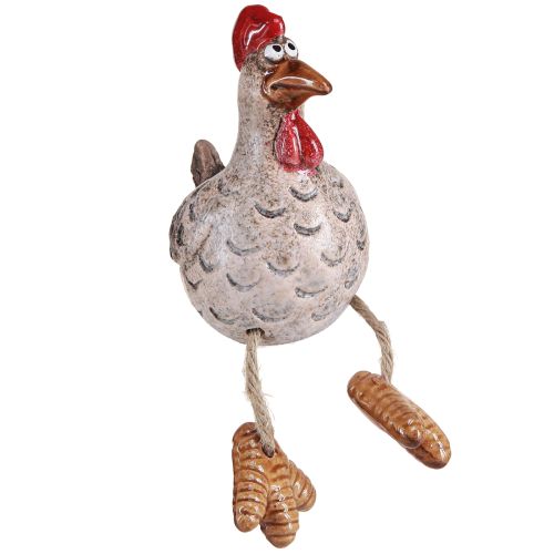 Taburete con borde decorativo de cerámica divertido pollo Pascua 9,5 cm 3 piezas