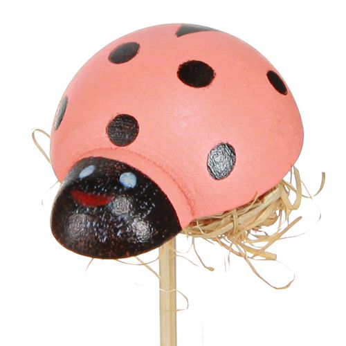 Artículo Tapones florales decorativos Ladybug color madera 3,5 cm 24 piezas