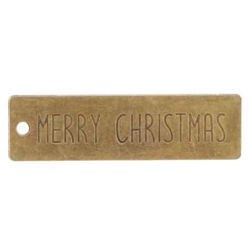 Floristik24 Feliz Navidad colgante navideño metal 7x2cm 6uds