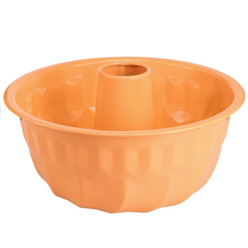 Molde decorativo de metal para hornear Gugelhupf naranja Ø23cm H12cm