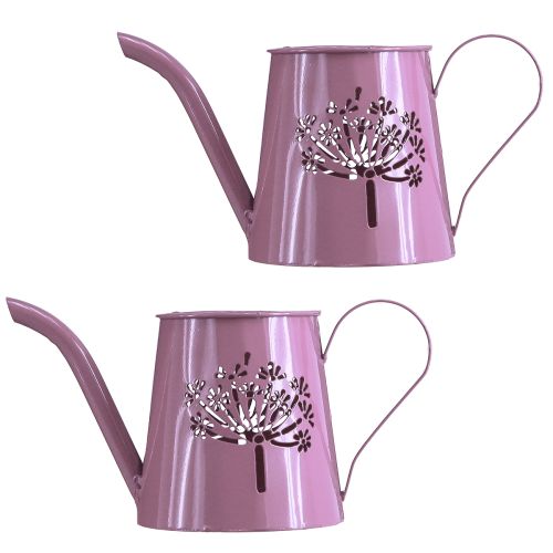 Artículo Regadera decorativa de metal con diente de león rosa Al.12cm 2uds