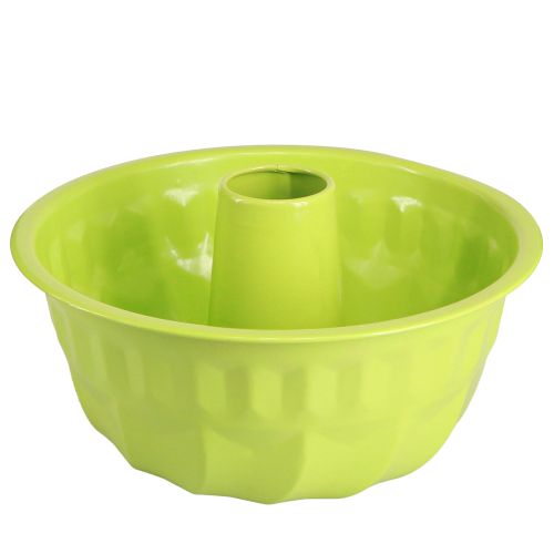 Molde decorativo de metal para pasteles Gugelhupf verde manzana Ø23cm H12cm