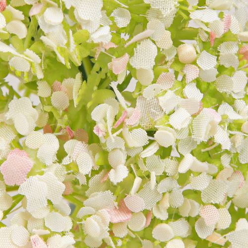 Artículo Corona de flores artificiales pequeña corona blanca rosa verde Ø25cm