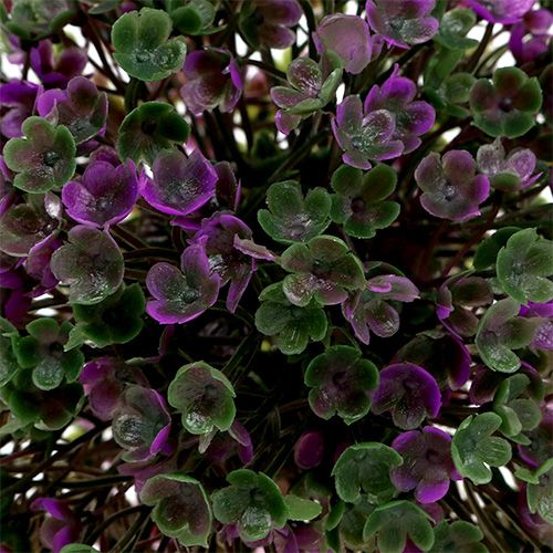 Artículo Mini bola decorativa violeta con flores artificiales Ø10cm 1ud