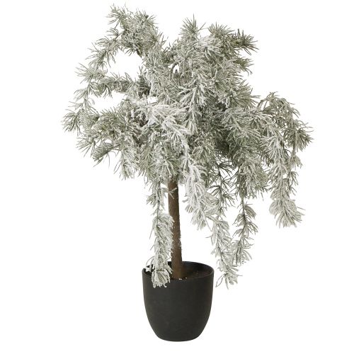 Mini árbol de Navidad en maceta cedro nieve artificial H60cm