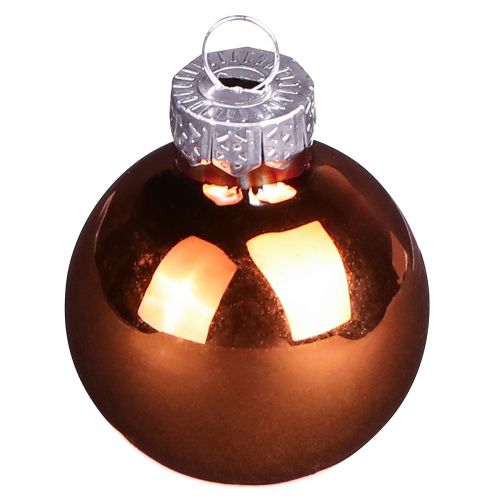 Artículo Mini bolas navideñas mix vidrio marrón dorado Ø3,5cm 22uds