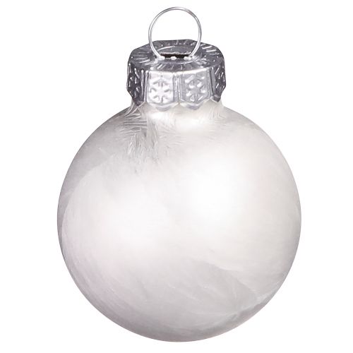 Artículo Mini bolas navideñas en blanco decoración invernal Ø3cm 22 piezas