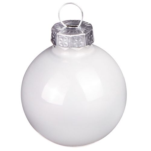 Artículo Mini bolas navideñas en blanco decoración invernal Ø3cm 22 piezas