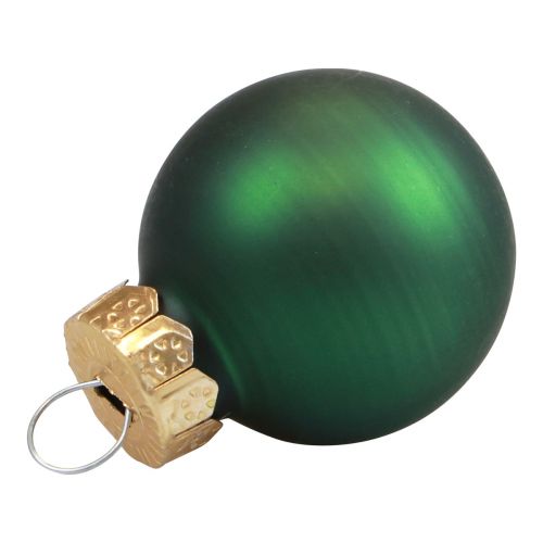 Artículo Mini bolas navideñas cristal verde brillo/mate Ø2,5cm 20 uds