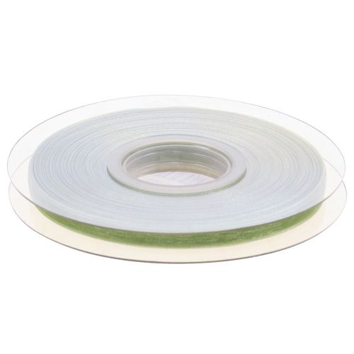 Artículo Cinta de organza cinta de regalo verde orillo verde lima 6mm 50m