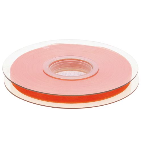 Artículo Cinta de organza cinta de regalo cinta naranja orillo 6mm 50m