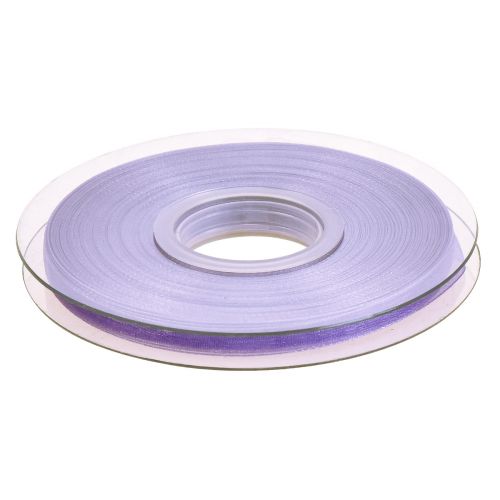 Artículo Cinta de organza cinta de regalo cinta morada orillo 6mm 50m