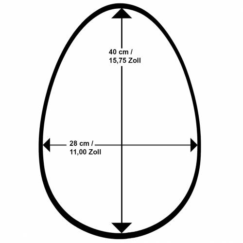 Artículo Huevo de Pascua flocado grande 40cm