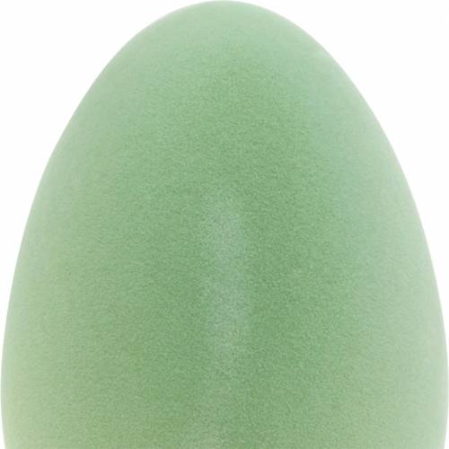 Floristik24 Decoración de huevos Huevo de Pascua gigante flocado verde pastel Al. 40 cm Decoración de Pascua