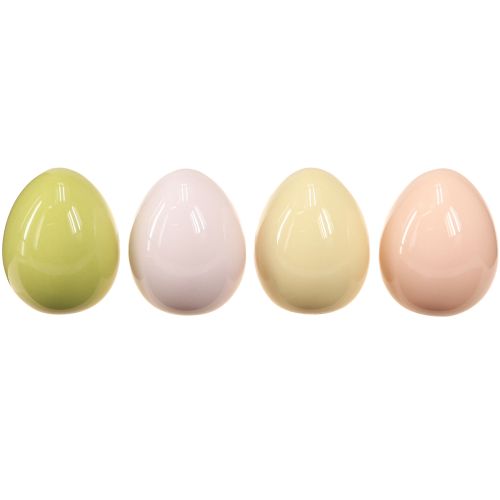 Huevos de Pascua huevos de cerámica decoración pastel brillante 5×6cm 8 piezas