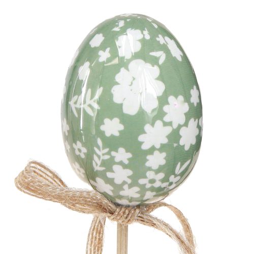 Artículo Huevos de Pascua en palo tapón decorativo Pollo de Pascua 4x5,5cm 12 piezas