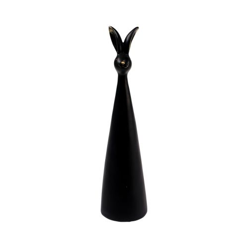 Artículo Conejito de Pascua conejito de decoración de Pascua negro dorado Ø7cm H27,5cm