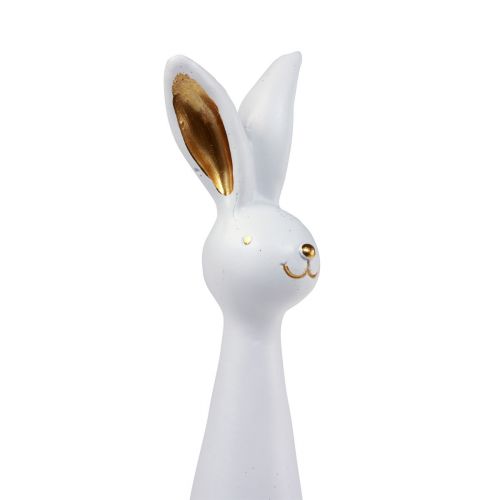 Artículo Conejito de Pascua conejito de decoración de Pascua de oro blanco Ø7cm H27,5cm