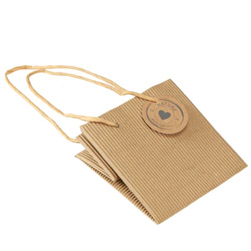 Artículo Bolsa de papel para macetas, papel de aluminio natural, 10,5 cm, 10 piezas