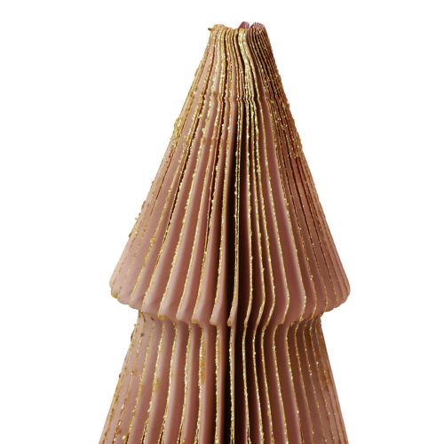 Artículo Árbol de Navidad de papel pequeño burdeos Al. 30 cm