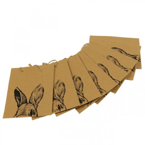 Artículo Bolsa de regalo Bolsa de papel de Pascua conejito marrón 12×6×15cm 8 piezas
