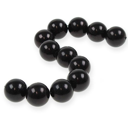 Floristik24 Abalorios decorativos Ø2cm negro 12p