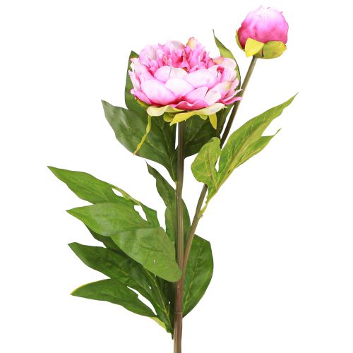 Peonías Flores Artificiales De Tallo Largo Rosa 70cm 3uds