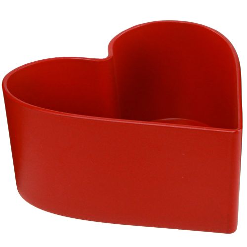 Planta romántica corazón cuenco para plantas corazón rojo 15×15×7cm 3ud