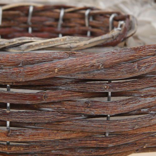 Artículo Anillo de plantación, macetero, madera, gris natural, Ø30/35cm, juego de 2.