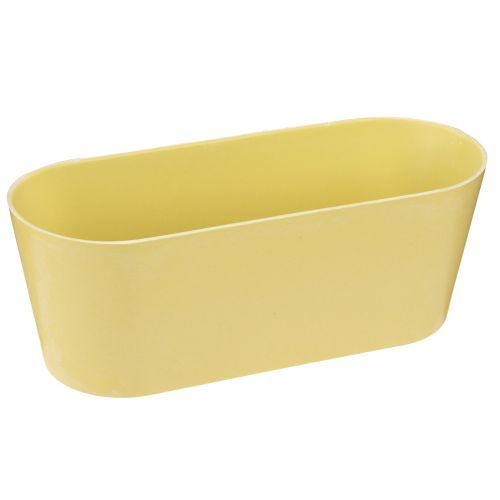 Cuenco para plantas cuenco decorativo ovalado plástico amarillo 27×11×10cm 3ud