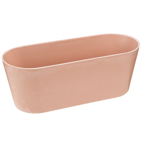 Cuenco para plantas cuenco decorativo ovalado plástico rosa marrón 27×11×10cm 3ud