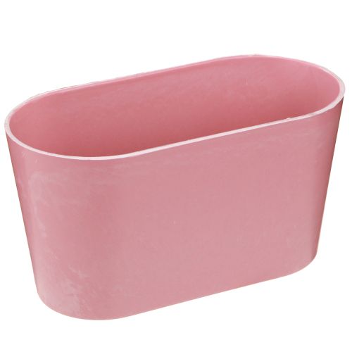 Cuenco para plantas ovalado rosa cuenco decorativo plástico 20×10×11cm 3ud